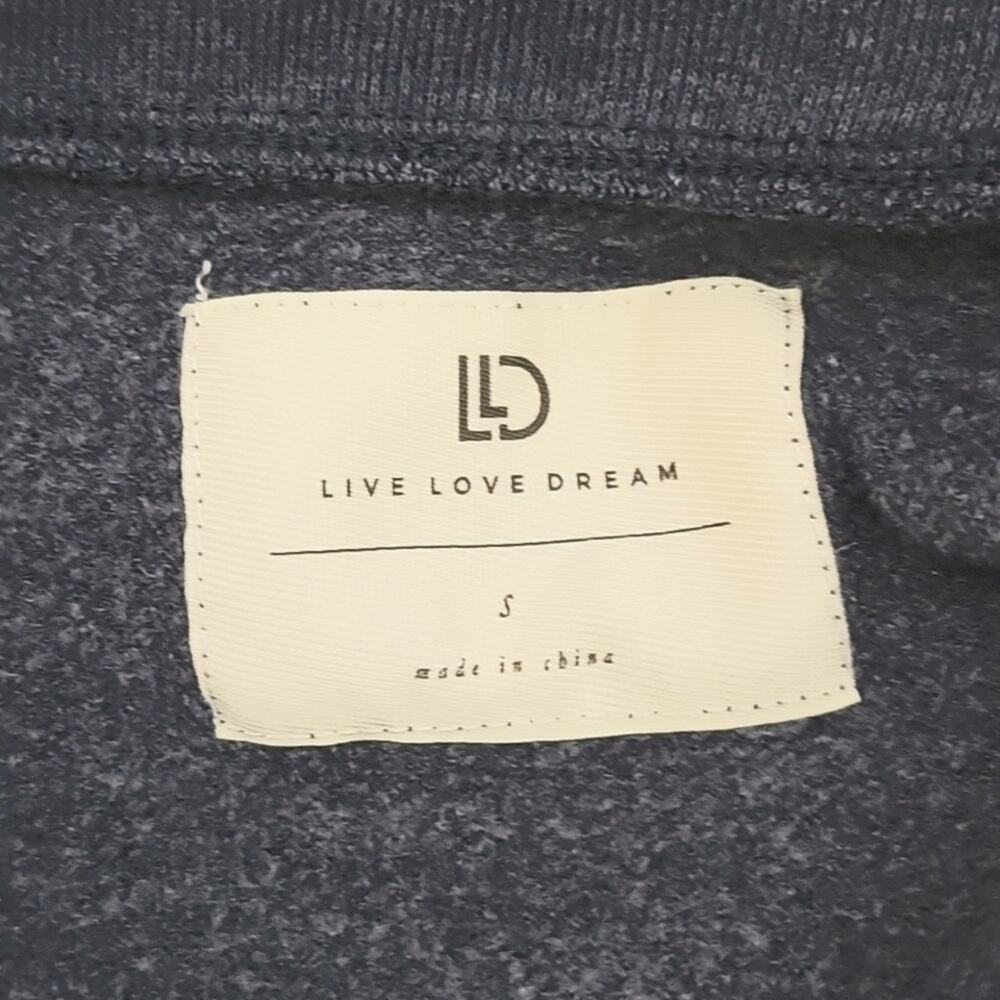 [aero] Live Love Dream Navy Crewneck Sweatshirt Wild &‎ Free Size Small S - Picture 4 of 5